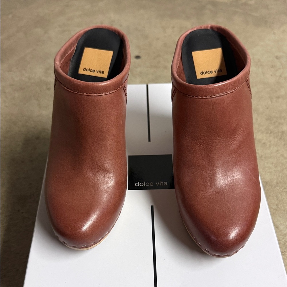 Brand new Dolce Vita Chestnut Leather Slip-Ons